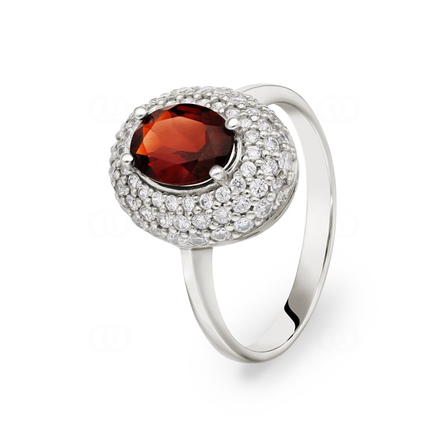 Ring 750/18 K White Gold with Cubic Zirconia Ø 55 - 10-RT-002RI