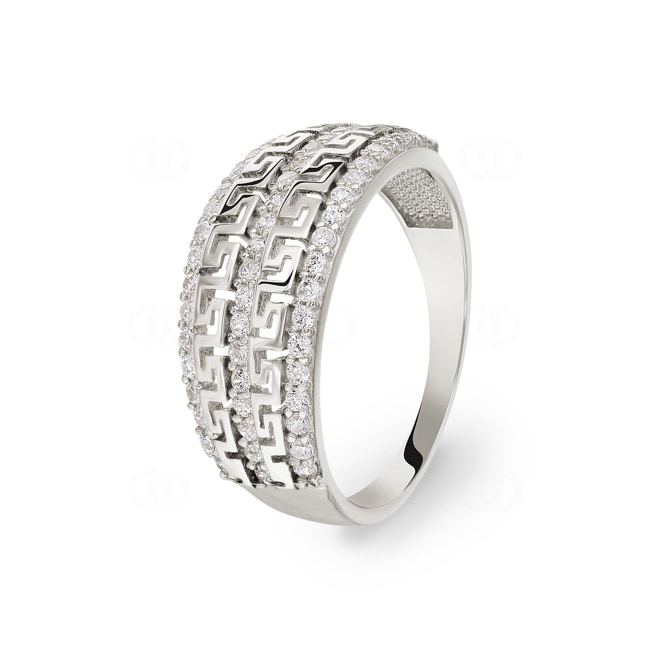 Ring 750/18 K White Gold with Cubic Zirconia Ø 56 - RR1066-02