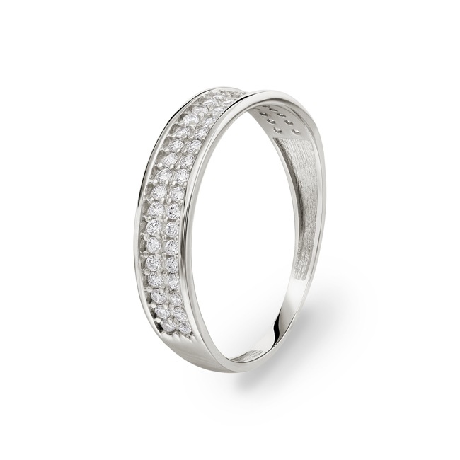 Ring 750/18 K White Gold with Cubic Zirconia - ORR11-0800-1WG