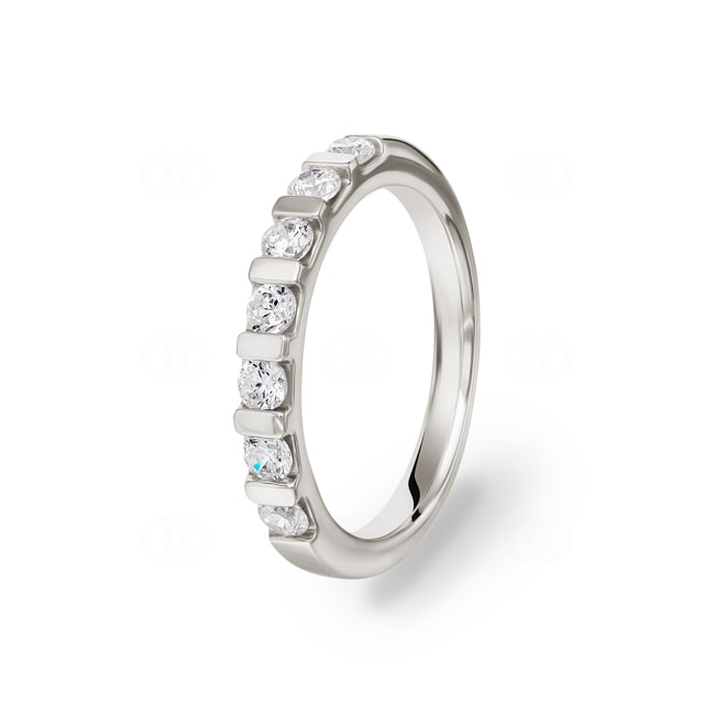 Ring 750/18 K White Gold with Cubic Zirconia - PR1306-1-WG