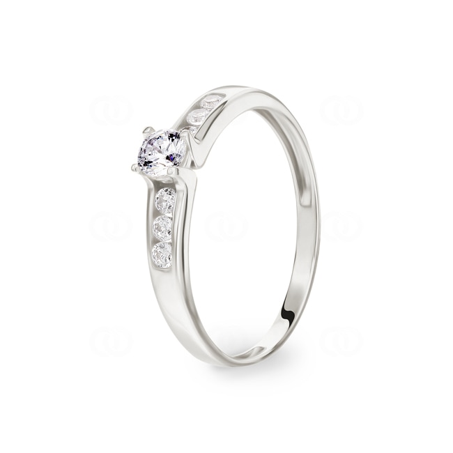 Ring 750/18 K White Gold with Cubic Zirconia - PL087GZ