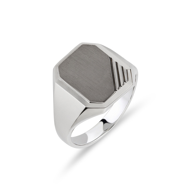 Herrenring 750/18 K Weissgold Ø 65 - PR8756