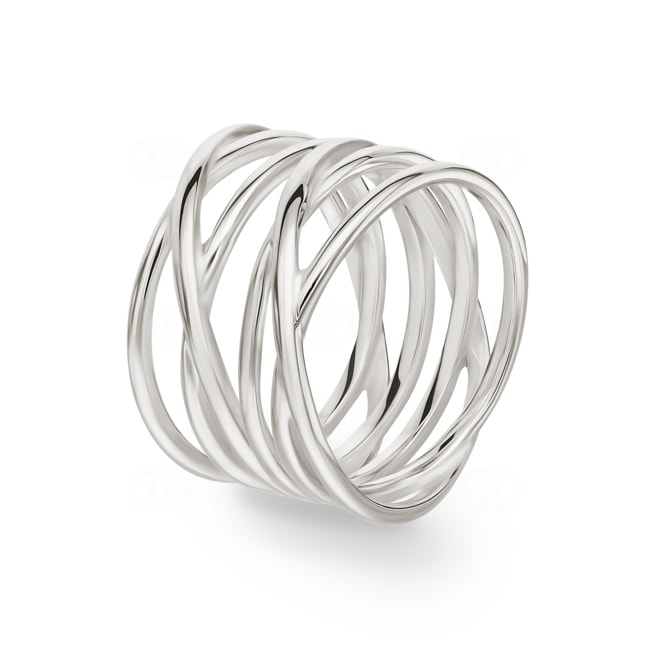 Damenring 925 Silber rhodiniert - 307286