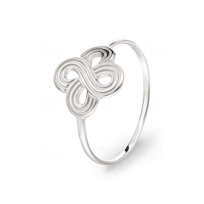 Damenring 925 Silber rhodiniert, Double Infinity - 337678