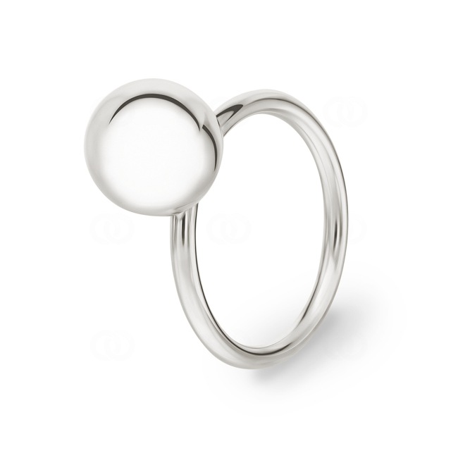 Ring 925 Silber rhodiniert grosse Kugel - 307687