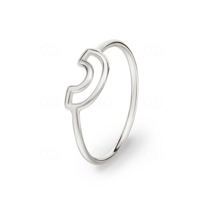 Ring 925 Silber rhodiniert Halbkreis - 337691