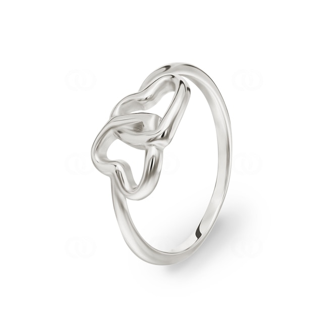 Damenring 925 Silber rhodiniert, Herzen - 317017