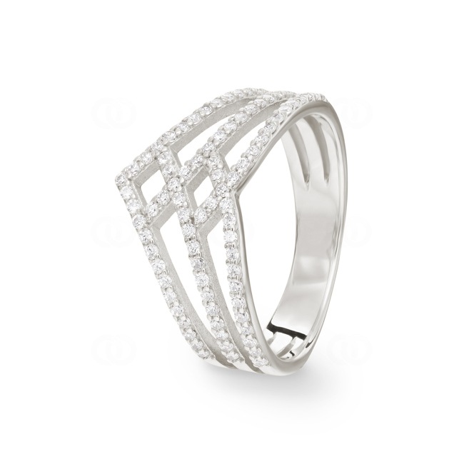 Damenring 925 Silber rhodiniert mit Zirkonia - 337657.1