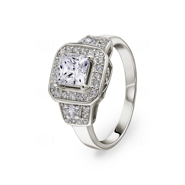 Ring 925 Silver rhodium-plated with Cubic Zirconia - 337027