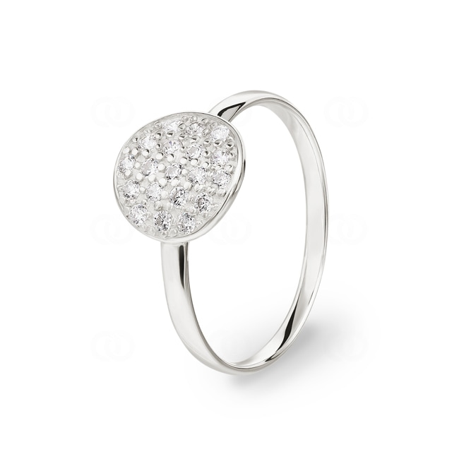 Damenring 925 Silber rhodiniert mit Zirkonia pavé - 307973.1