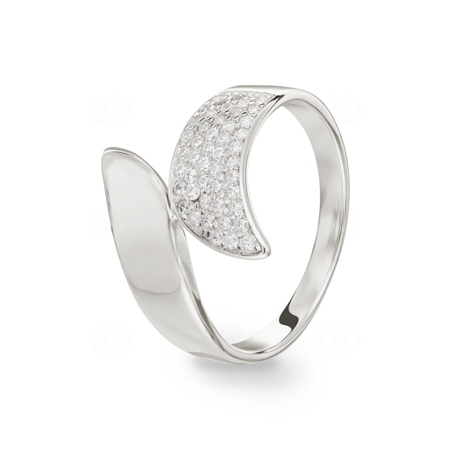 Damenring 925 Silber rhodiniert mit Zirkonia pavé - 337128.1