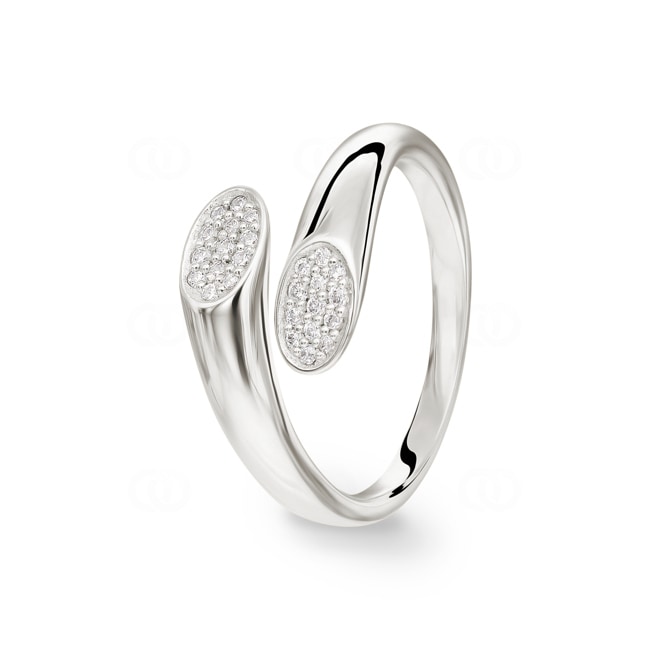 Ring 925 Silver rhodium-plated with Cubic Zirconia - ASRA257Z