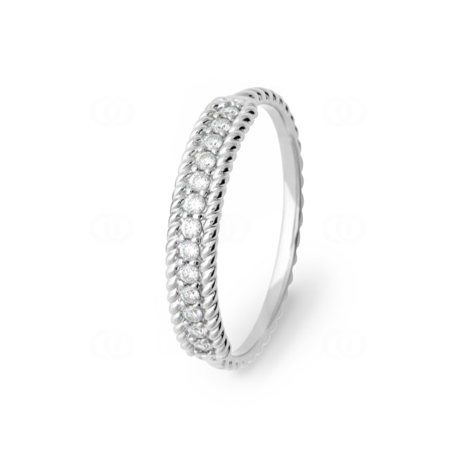 Ring 925 Silver rhodium-plated with Cubic Zirconia - RI-1298510-925