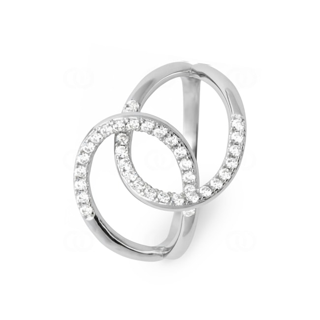 Ring 925 Silver rhodium-plated with Cubic Zirconia - RI-1913010-925