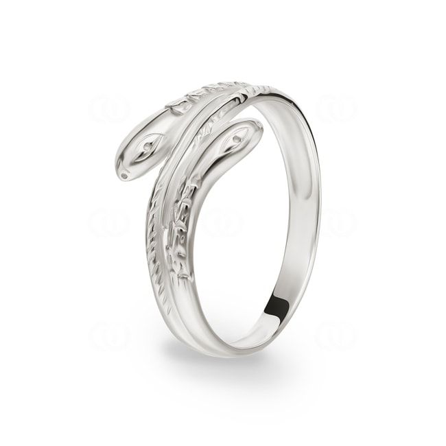Bague argent 925 rhodié Serpents - 337169