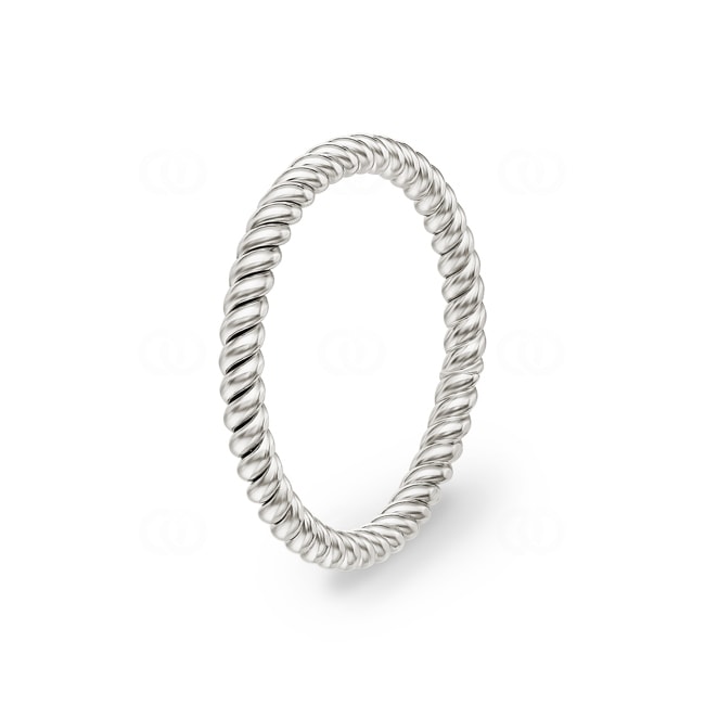 Ring 925 Silber rhodiniert & verdreht - 307077