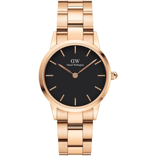 Daniel Wellington Iconic Link 28 Rose Gold Black - DW00100214