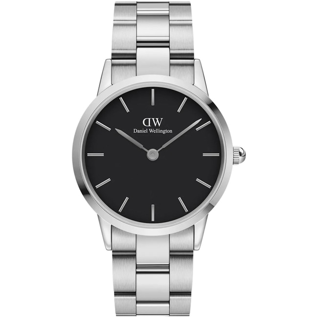 Daniel Wellington Iconic Link 36 Silver Black - DW00100204