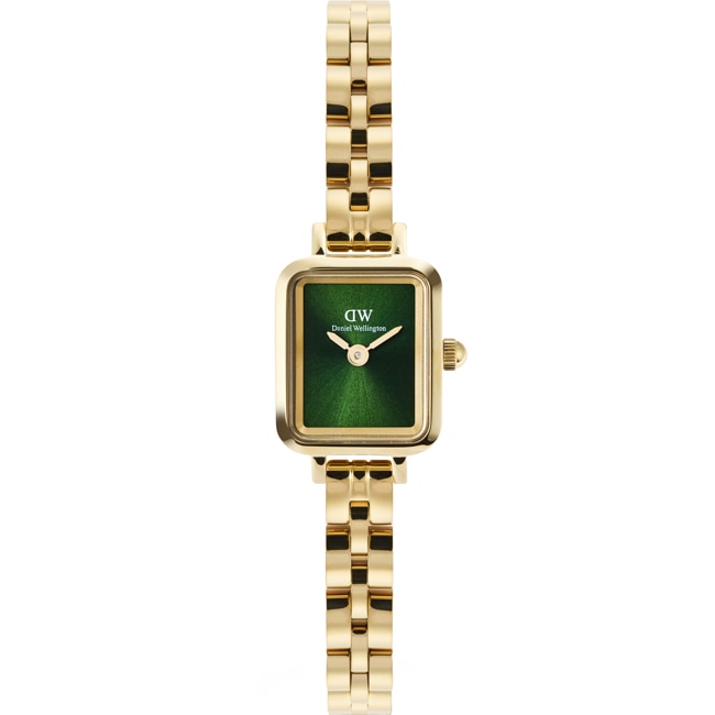 Daniel Wellington Quadro Mini Arch 3-link Emerald Sunray Gold - DW00100852