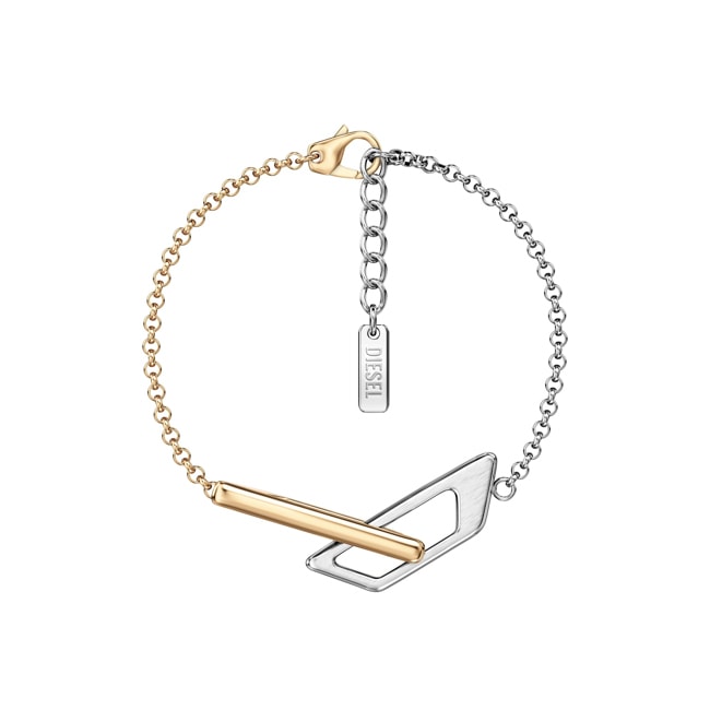 Diesel Bracelet D Logo Bicolore - DX1686931