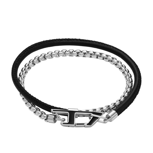 Diesel Bracelet Cuir / Steel - DX1472040