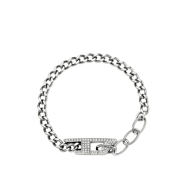 Diesel Armband Oval D Logo Pavé - DX1627040
