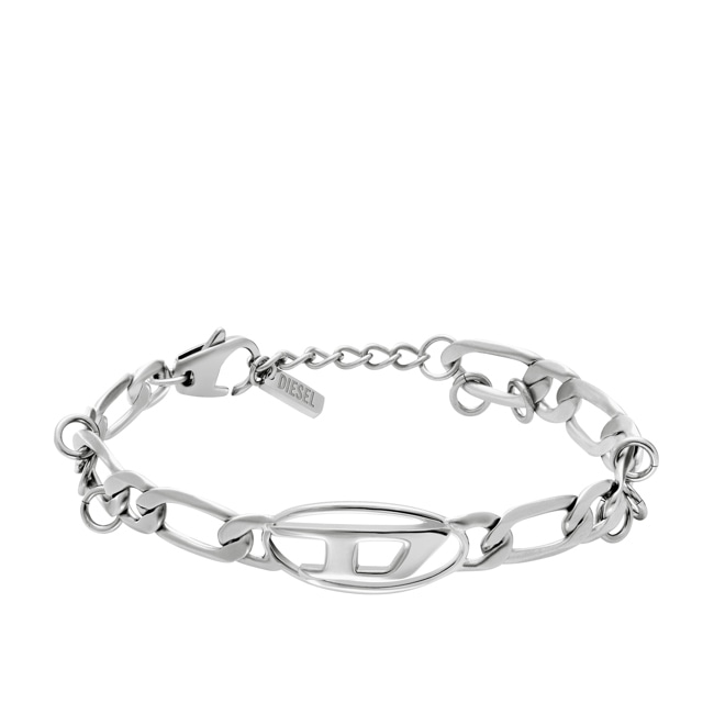 Diesel Bracelet Oval D Logo Silvery - DX1599040