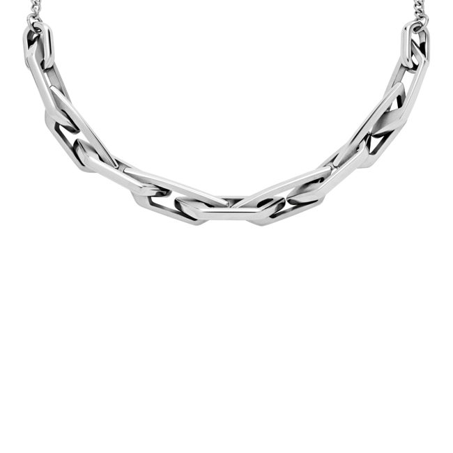 Diesel Necklace D Logo Silvery - DX1578040