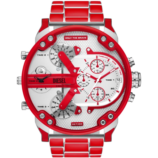 Diesel Mr. Daddy 2.0 Chronographe Rouge / Argenté - DZ7480