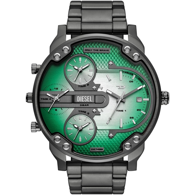 Diesel Mr. Daddy Slim Chronograph Grau / Grün - DZ7488
