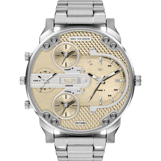 Diesel Mr. Daddy Slim Chronograph Silbrig / Gold - DZ7495