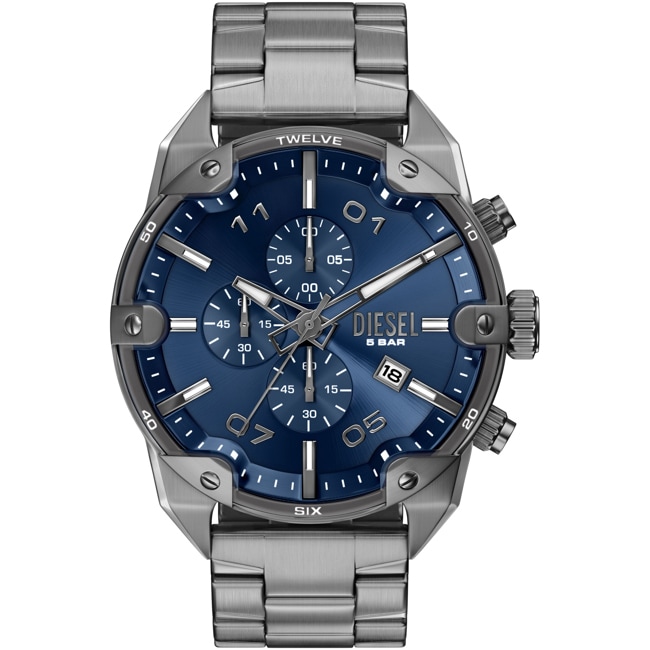 Diesel Spiked Chronographe Gris / Bleu - DZ4724