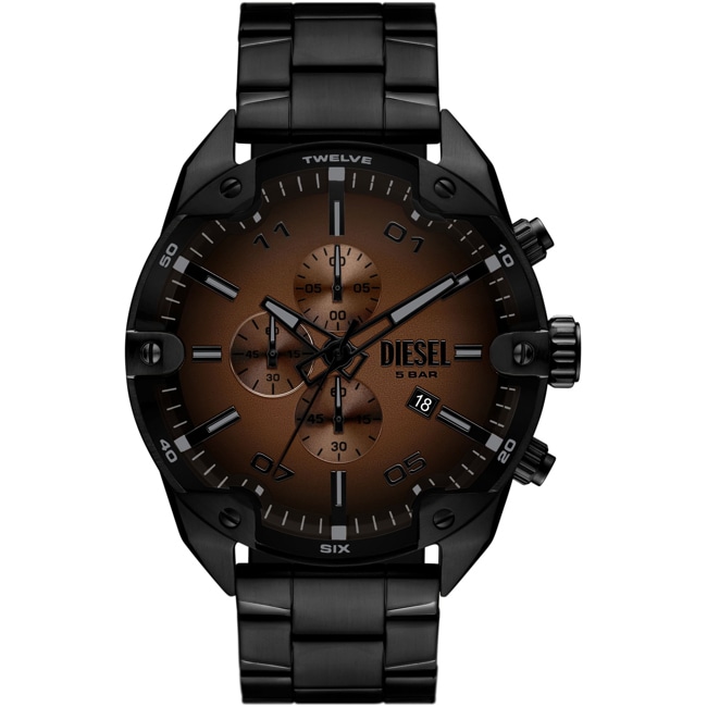Diesel Spiked Chronograph Schwarz / Braun - DZ4691