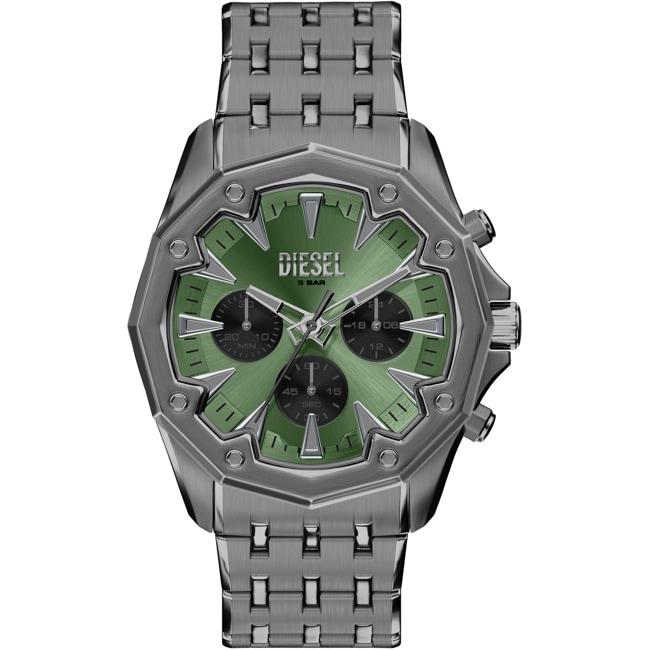 Diesel Stinger Chronograph Grau / Grün - DZ4711