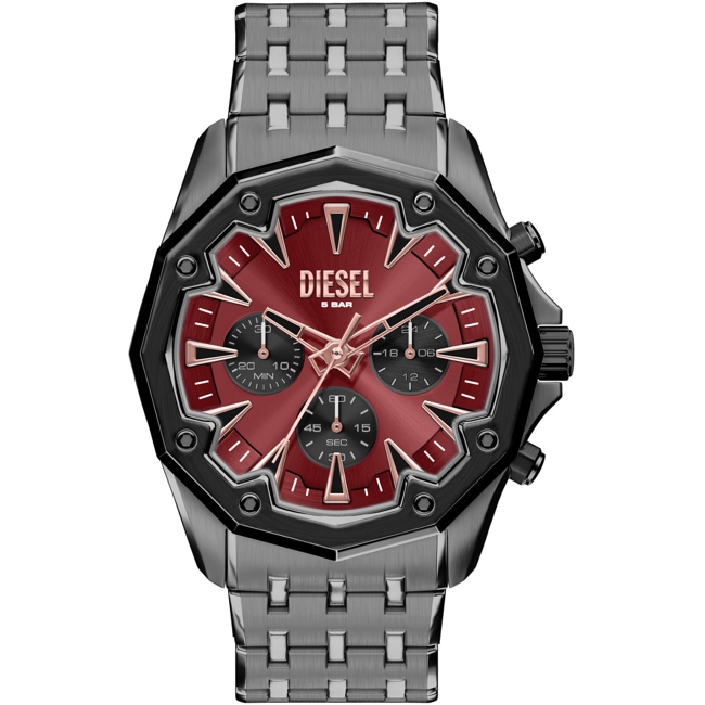 Diesel Stinger Chronograph Grau / Rot - DZ4715