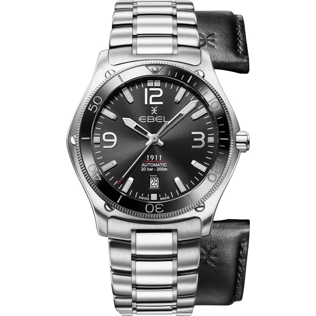 Ebel 1911 Marine Gent Automatic Silbrig / Schwarz - 1216675