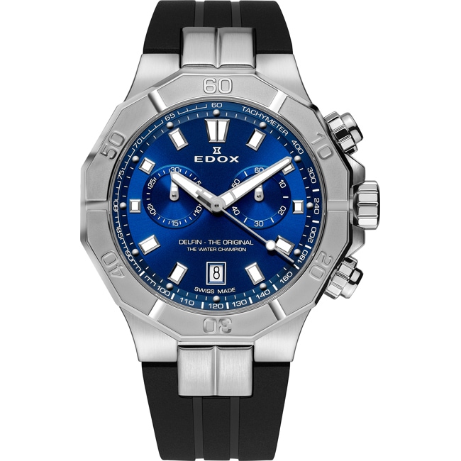 Edox Delfin Chronograph Blau / Schwarz - 10113 3CA BUIN