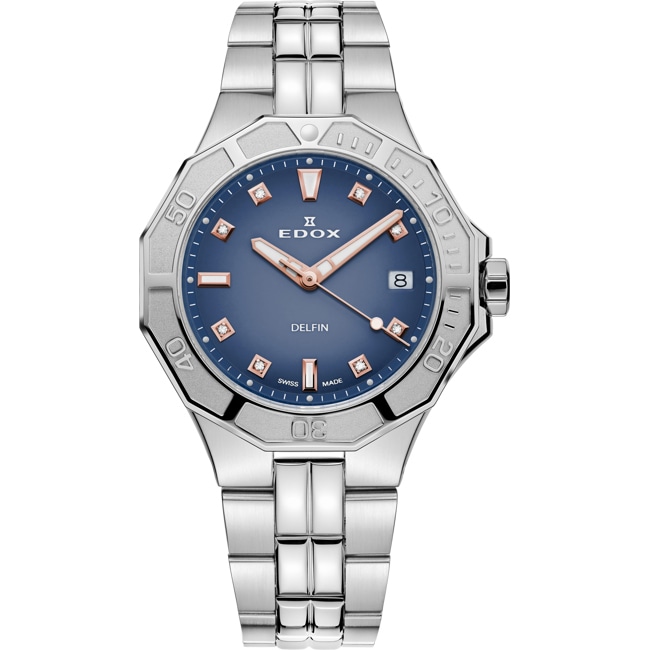 Edox Delfin Diver Date 38 Diamonds - 53020 3M BUDDR