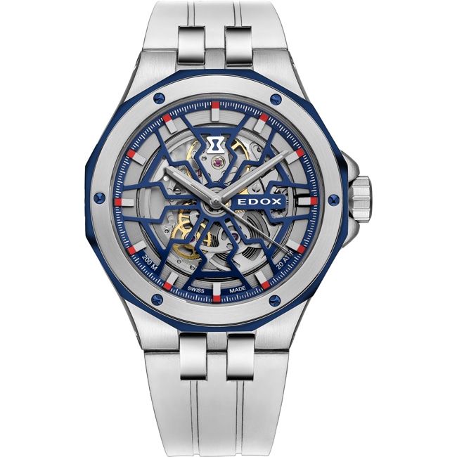 Edox Delfin Mecano Skeleton - 85303 357BUCAB BUIRB