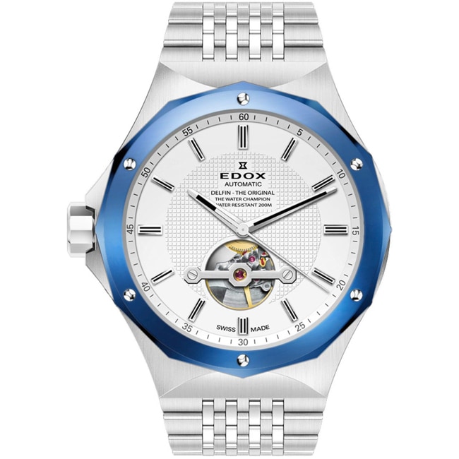 Edox Delfin Open Heart Automatic - 85024 3BUM AIN