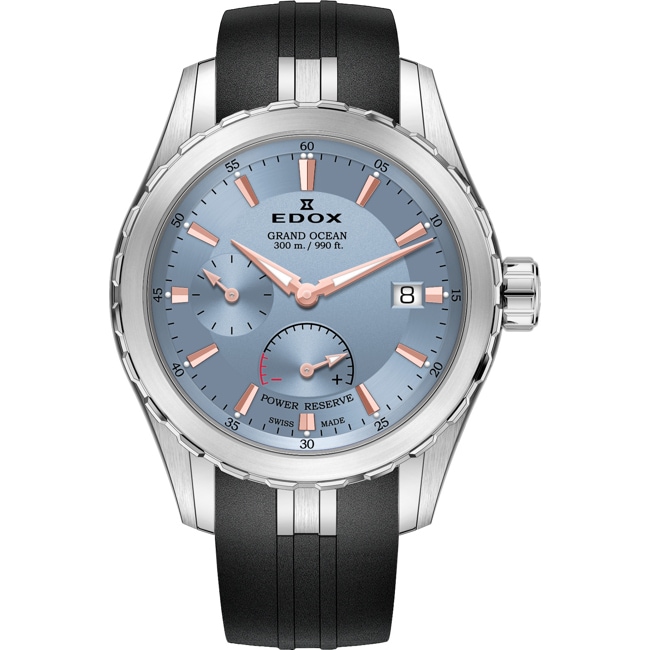 Edox Grand Ocean Small Second Power Reserve Light blue - 94500 3CA BUCR