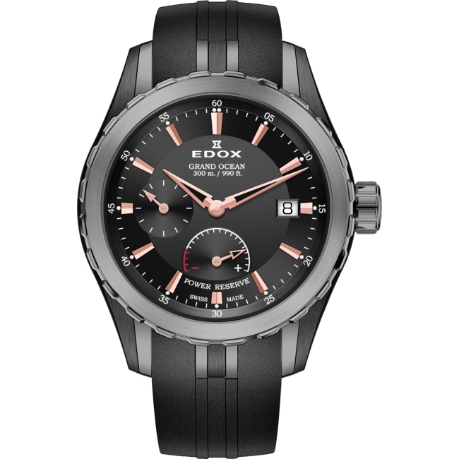 Edox Grand Ocean Small Second Power Reserve Noir - 94500 357GNCA NIR