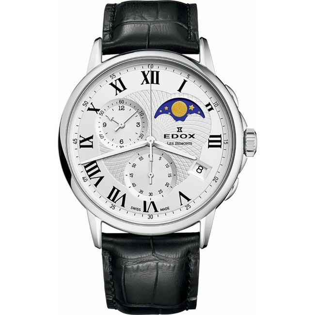 Edox Les Bémonts Chronograph Moonphase - 01651 3 AR