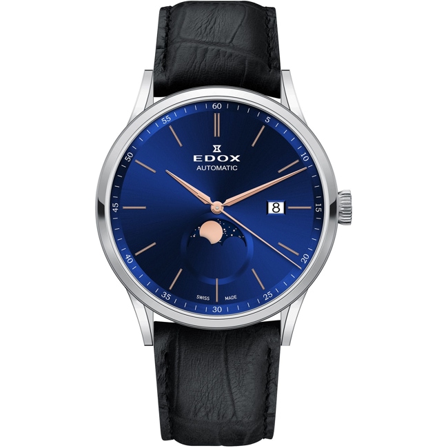 Edox Les Vauberts Automatic Moonphase - 80500 3 BUIR