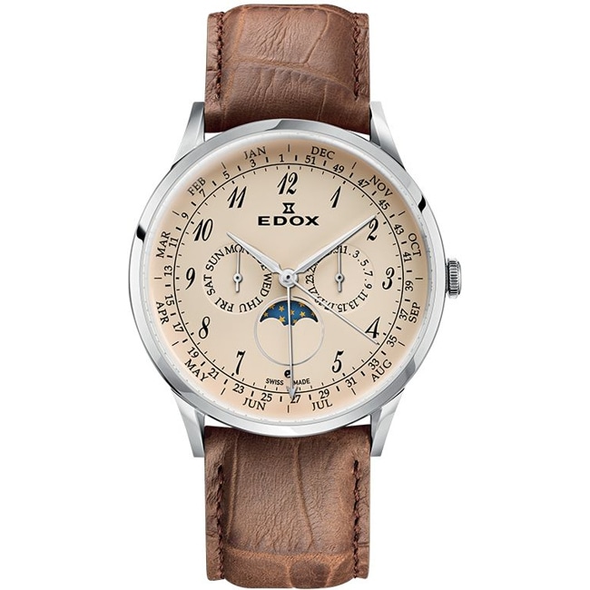 Edox Les Vauberts Moonphase - 40101 3C BEBN