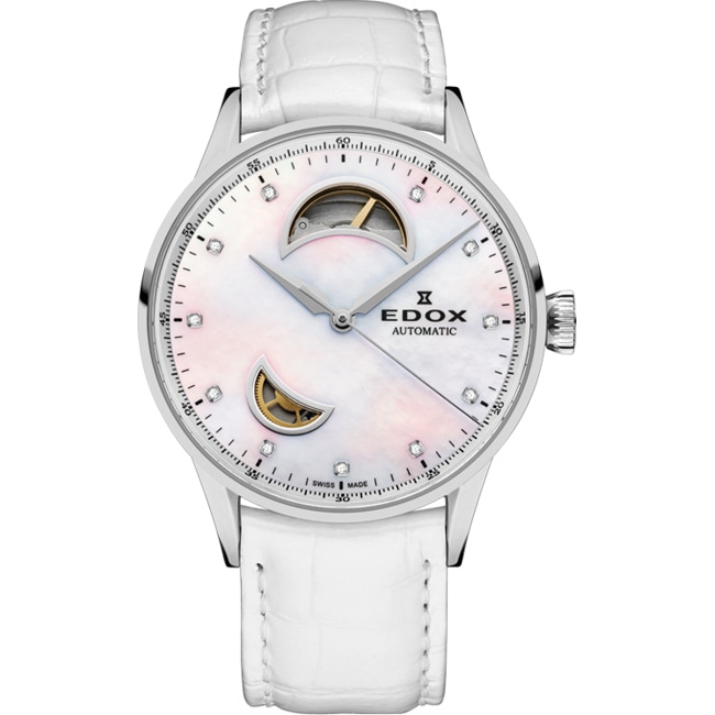 Edox Les Vauberts Open Heart Automatic Lady - 85019 3A NADN