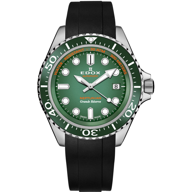 Edox Neptunian Grande Réserve Date Automatic Green - 80801 3VCA VDN