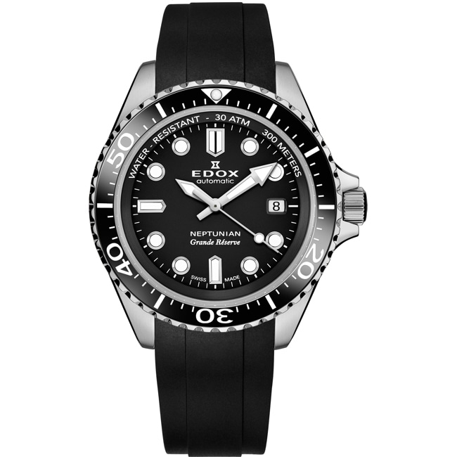 Edox Neptunian Grande Réserve Date Automatic Black - 80801 3NCA NIN