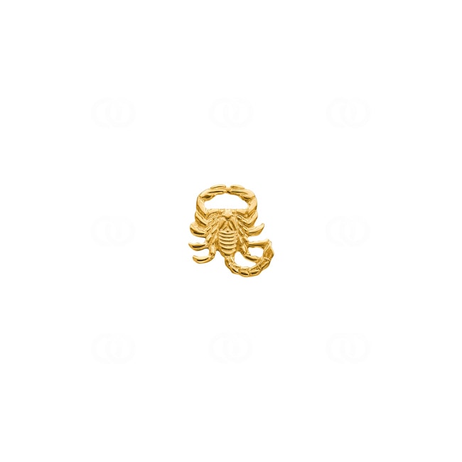Clou d'oreille simple or jaune 750/18 ct, Signe du zodiaque Scorpion Clou d'oreille simple or jaune 750/18 ct, Signe du zodiaque Scorpion - 1163.02791/0112