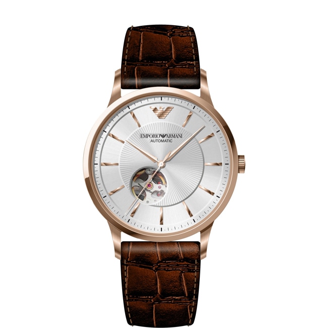 Emporio Armani Archetipo Automatic Rosé & Silver / Brown - AR60098